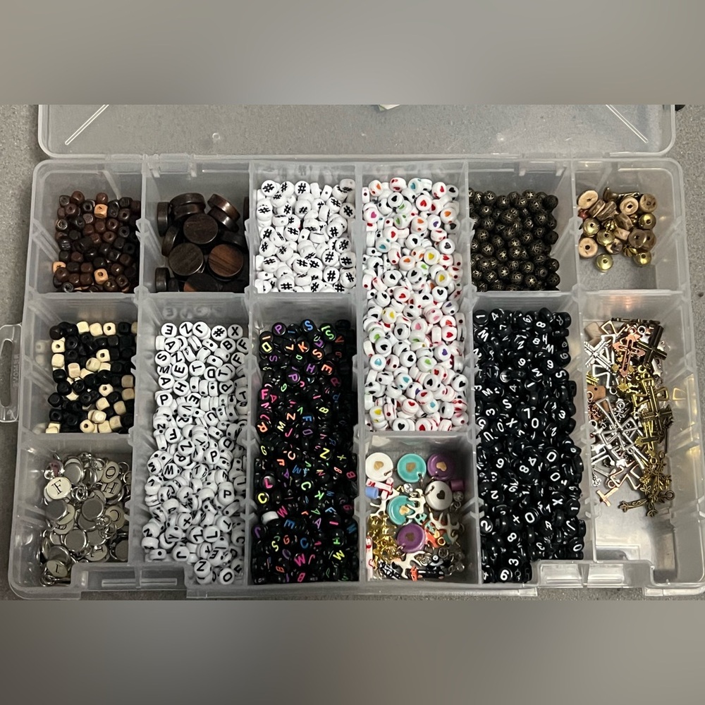 Multi-Color Beads and Storage Organizer